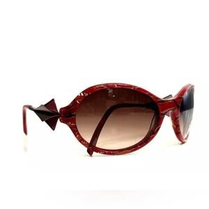 BOZ NEW DAY 3292 RED SEMI OVAL AUTHENTIC SUNGLASSES FRAMES 60-19-128